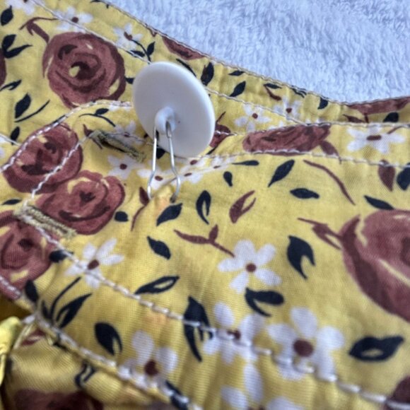 Plenty By Tracy Reese Women Size 4 Floral A-Line Midi Skirt Yellow Brown Pockets - Picture 4 of 9